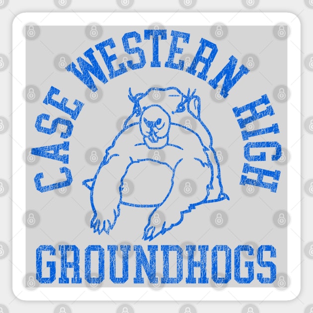 Case Western High Groundhogs (Grey) / Groundhog Day Movie Fan Art Sticker by darklordpug